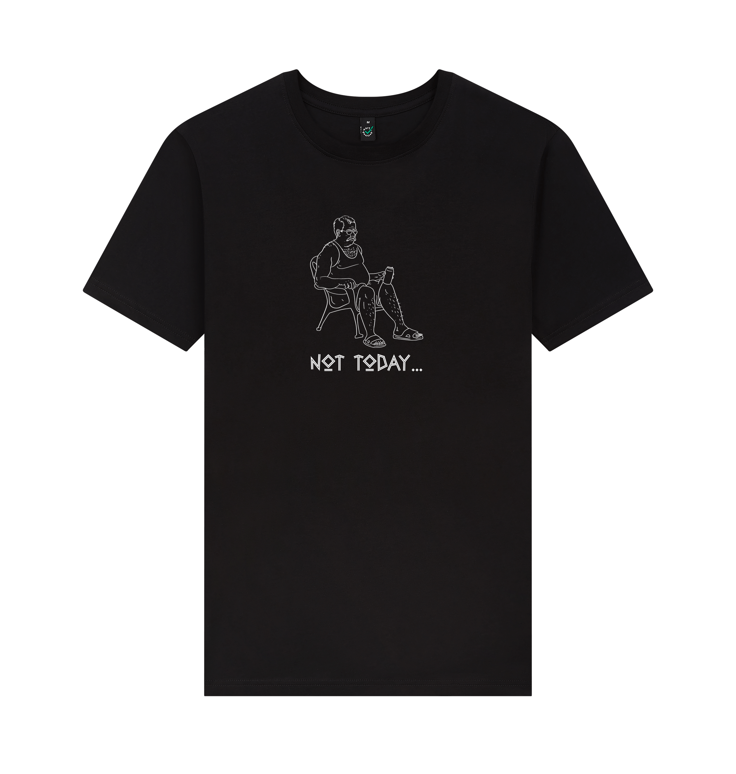 Black Printed T-shirt Front